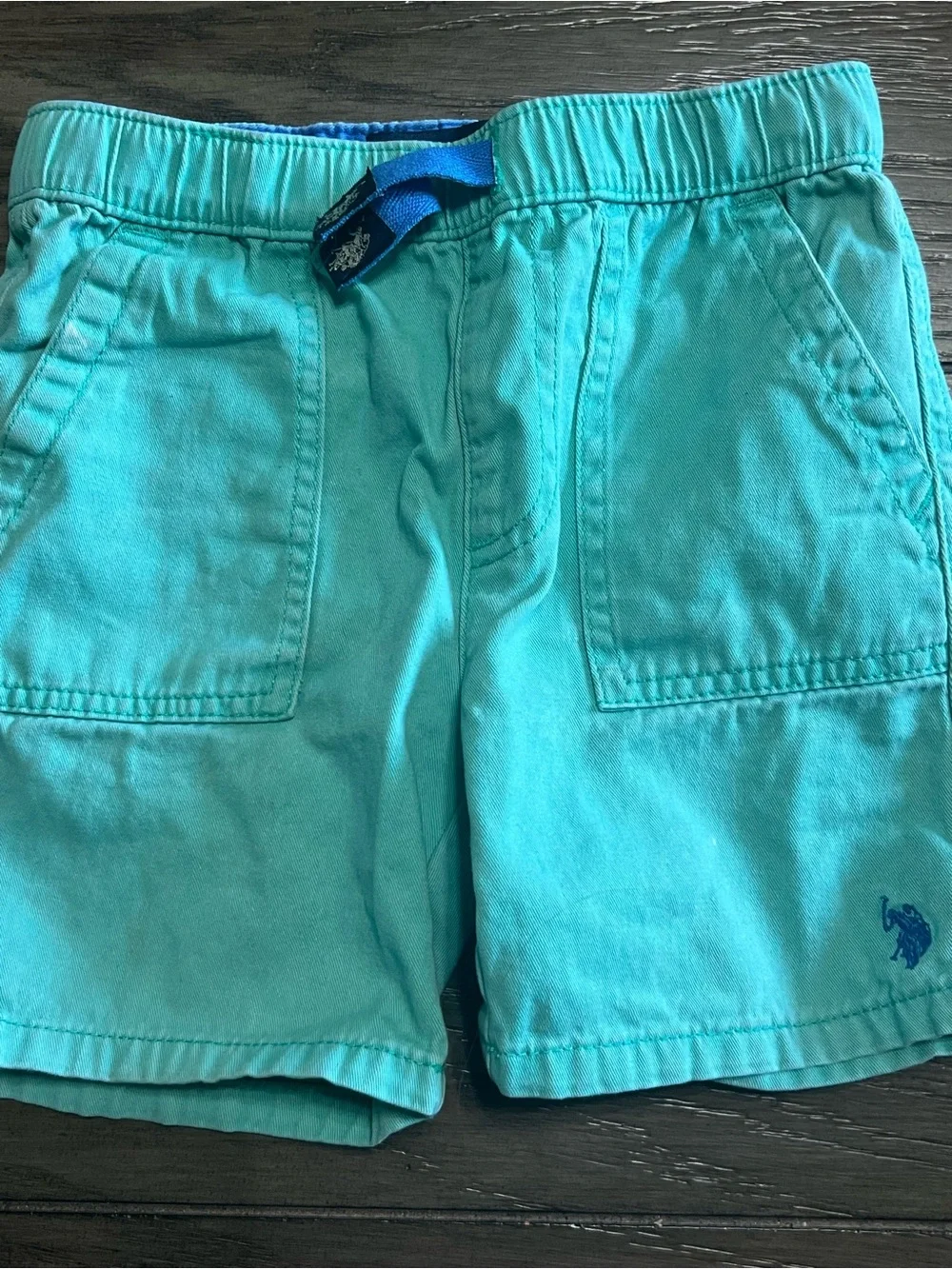 U.S. Polo Assn. Teal Shorts with Blue Waistband